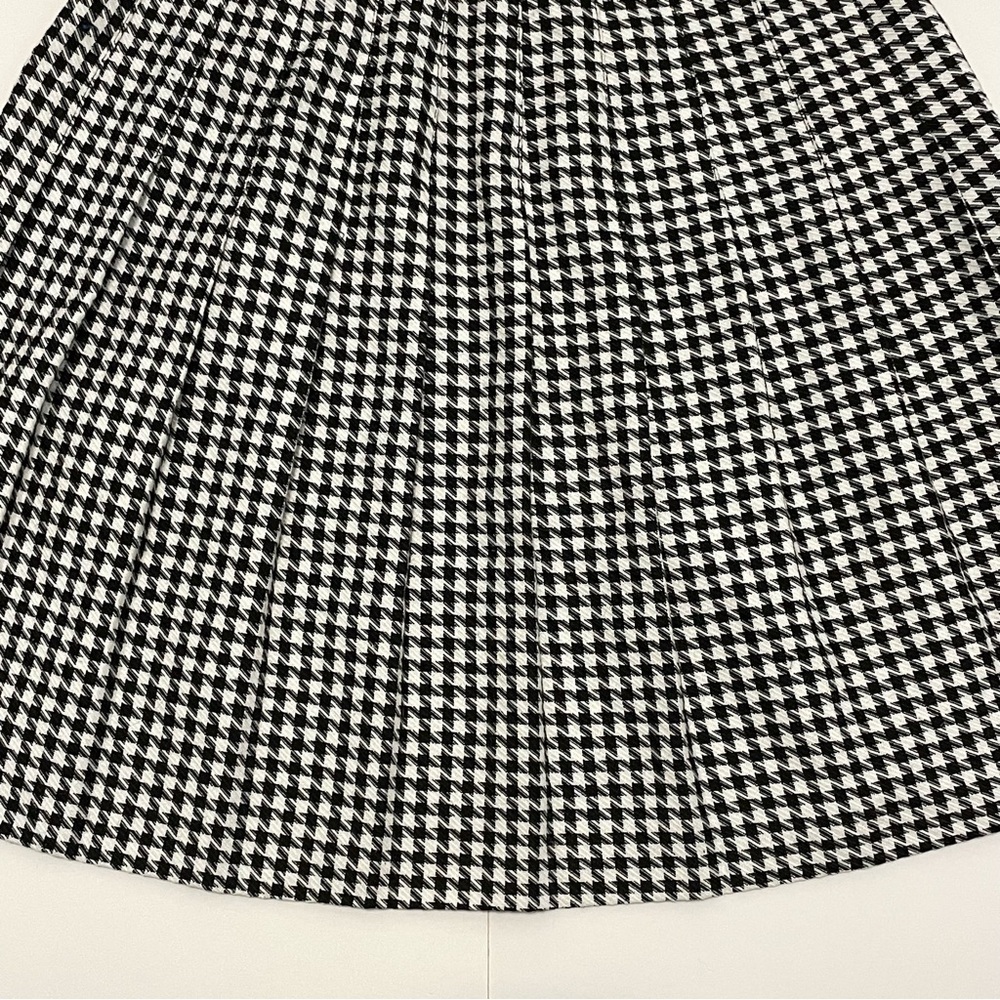 Vintage Marnie West Classic Black and White Houndstooth Skirt Size 11 (28in.) - Picture 3 of 11